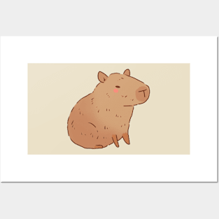 capybara illustration Posters and Art